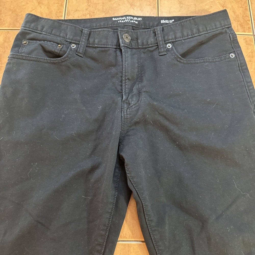 Banana Republic Blue Travel Jeans Mens 33 x 31 Slim Fit Pants Preppy Comfort - Picture 2 of 9